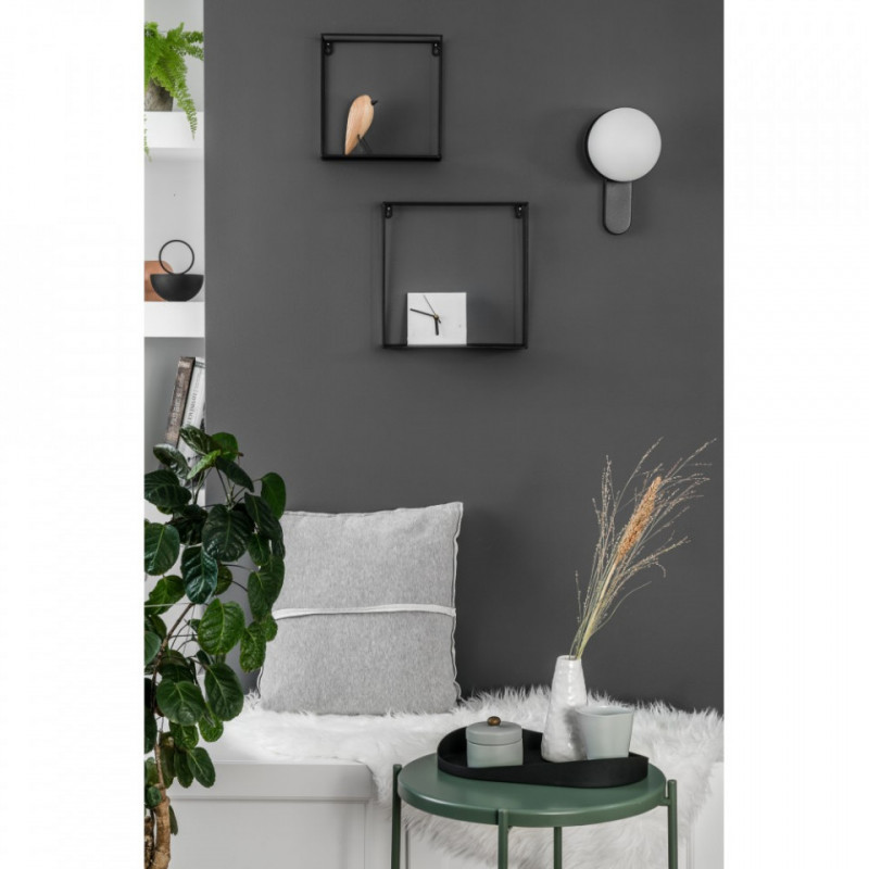 KUUL D czarna lampa ścienna / kinkiet z podwyższoną szczelnością IP44