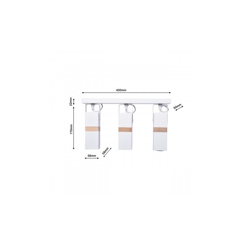 Lampa sufitowa VIDAR WHITE 3xGU10