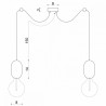 Drewniana lampa sufitowa Loft Barille 2 E27 lampa wisząca typu pająk KOLOROWE KABLE