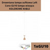 Drewniana lampa sufitowa Loft Cono GU10 lampa wisząca KOLOROWE KABLE