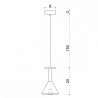 Drewniana lampa sufitowa Loft Cono GU10 lampa wisząca KOLOROWE KABLE