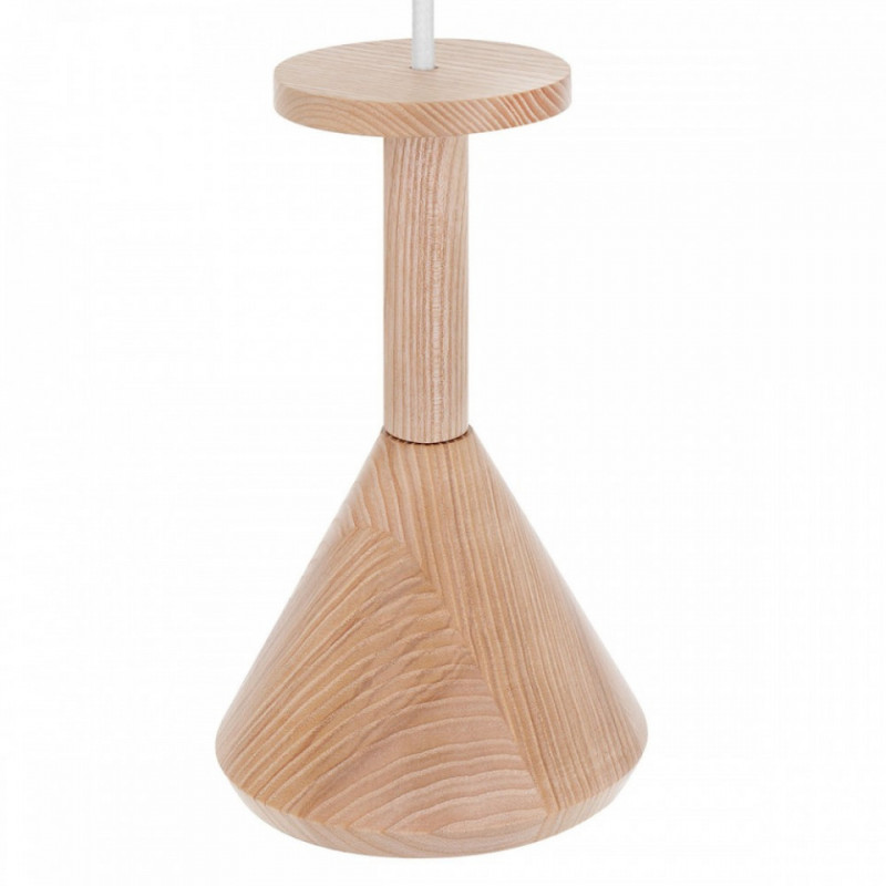Drewniana lampa sufitowa Loft Cono GU10 lampa wisząca KOLOROWE KABLE