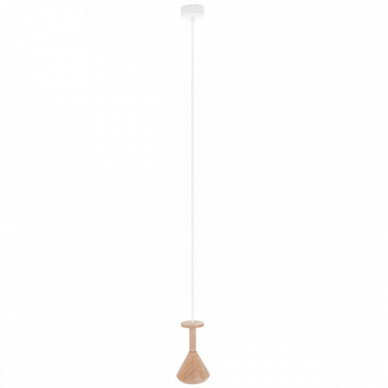 Drewniana lampa sufitowa Loft Cono GU10 lampa wisząca KOLOROWE KABLE