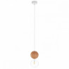 Drewniana lampa sufitowa Loft Sferni E27 lampa wisząca KOLOROWE KABLE