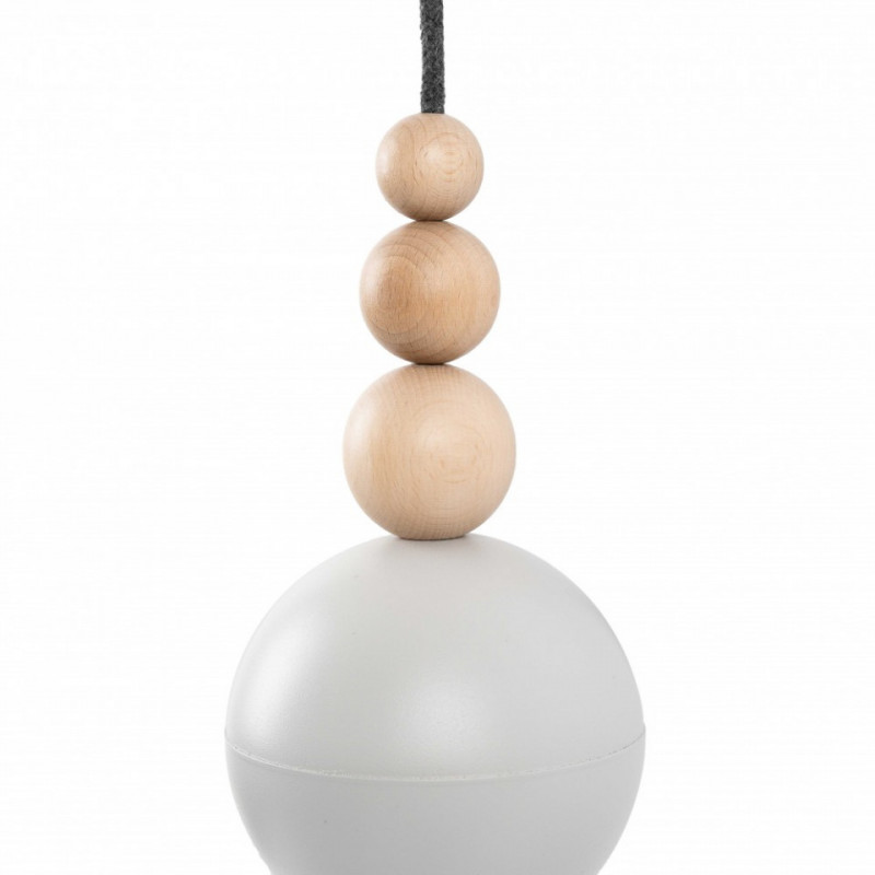 Loft Bala jasnoszara strukturalna lampa wisząca KOLOROWE KABLE