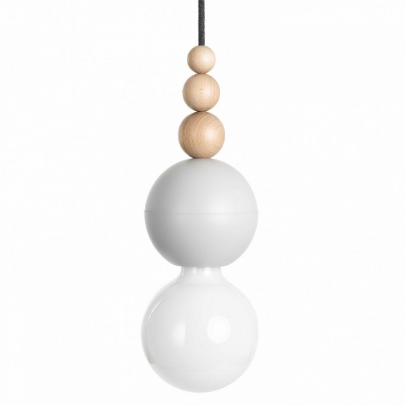 Loft Bala jasnoszara strukturalna lampa wisząca KOLOROWE KABLE