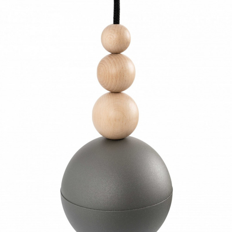 Loft Bala ciemnoszara strukturalna lampa wisząca KOLOROWE KABLE