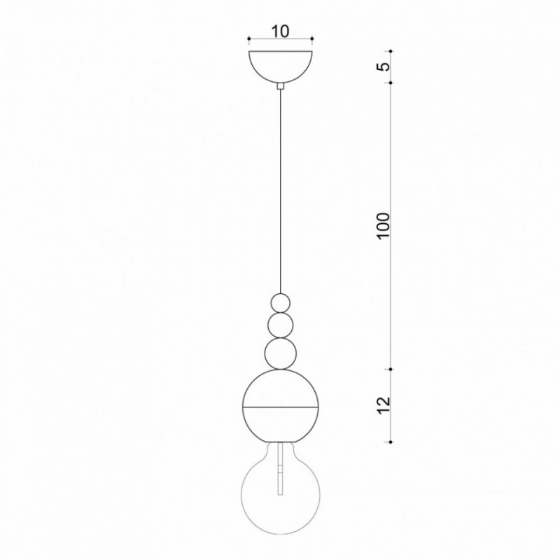 Loft Bala różowa lampa wisząca KOLOROWE KABLE
