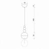 Loft Bala miętowa lampa wisząca KOLOROWE KABLE