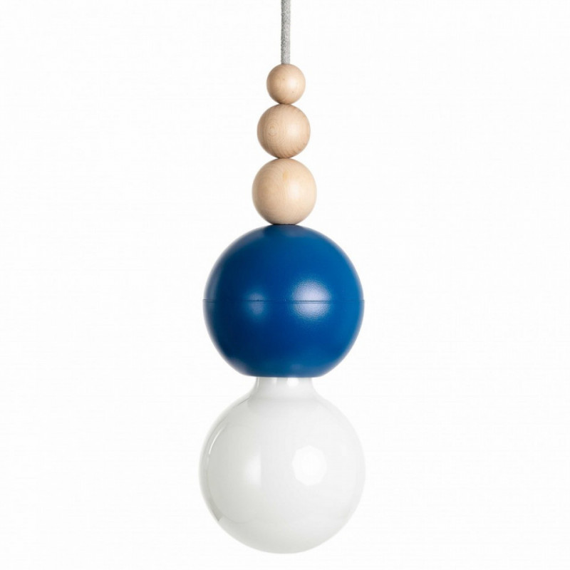 Loft Bala ciemnoniebieska strukturalna lampa wisząca KOLOROWE KABLE