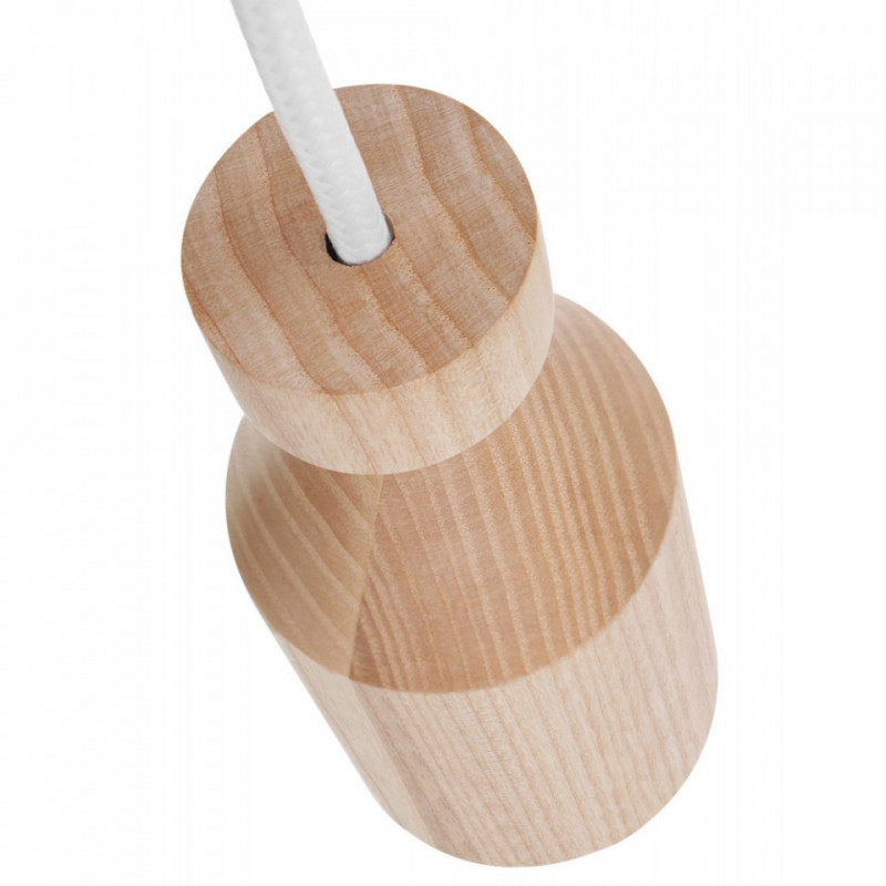 Drewniana lampa sufitowa Loft Angula GU10 lampa wisząca KOLOROWE KABLE