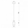 Drewniana lampa sufitowa Loft Angula GU10 lampa wisząca KOLOROWE KABLE