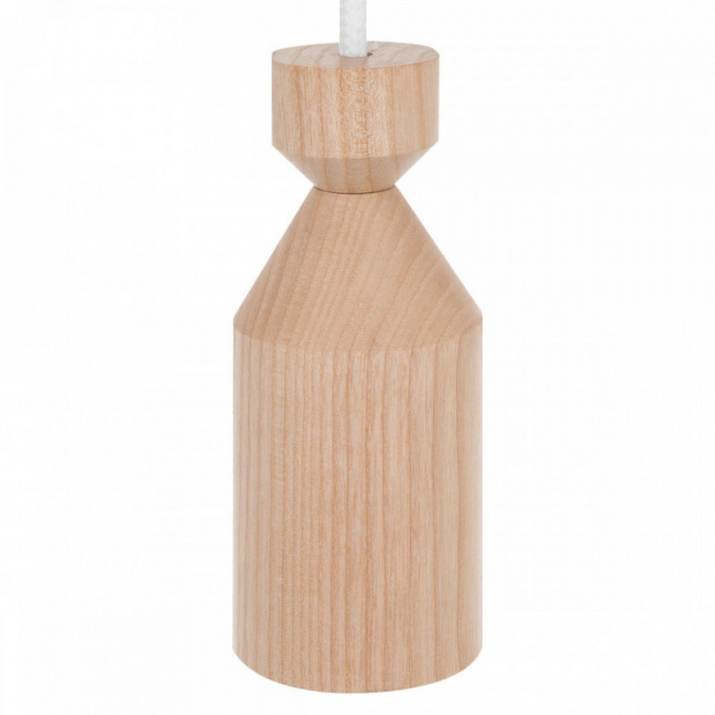 Drewniana lampa sufitowa Loft Angula GU10 lampa wisząca KOLOROWE KABLE