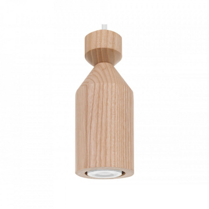 Drewniana lampa sufitowa Loft Angula GU10 lampa wisząca KOLOROWE KABLE