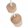 Drewniana lampa sufitowa Loft Angula GU10 lampa wisząca KOLOROWE KABLE