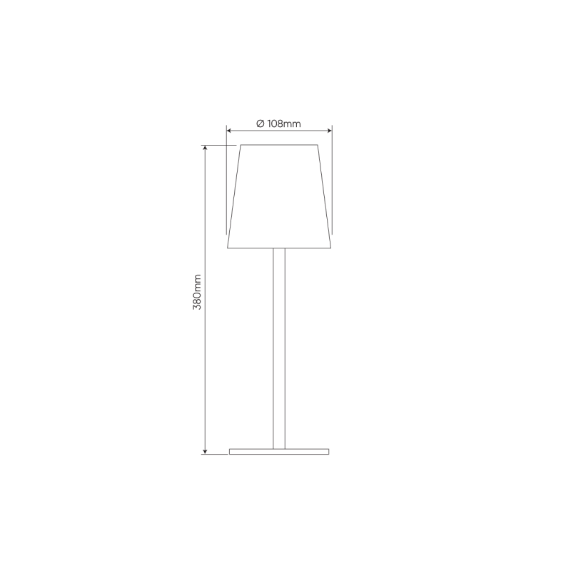 Lampa stołowa 3,5W 400lm 3000K IP54 biała 2x2000mAh