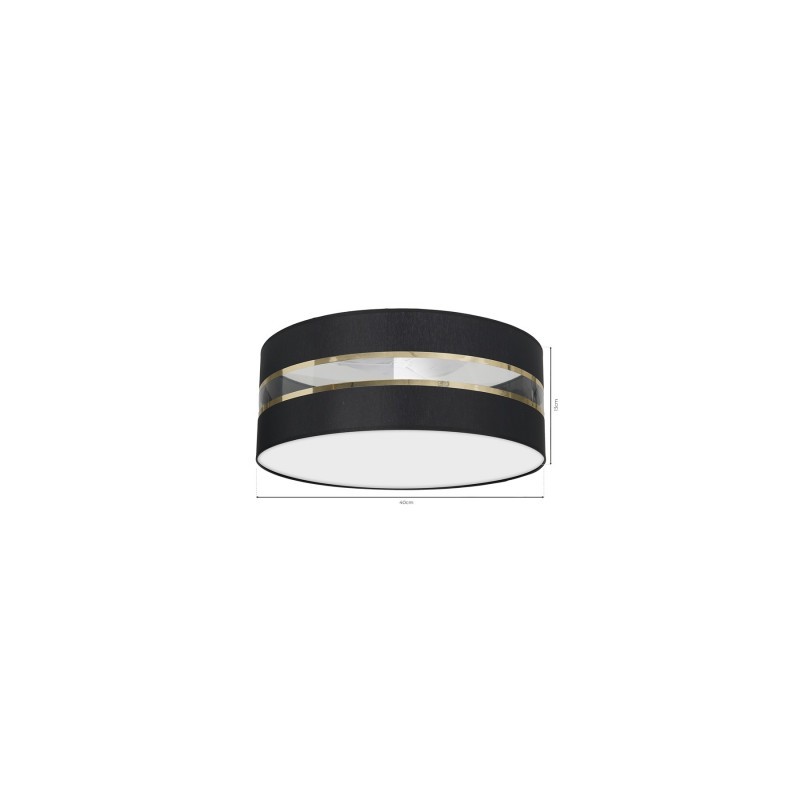 Lampa Sufitowa ULTIMO BLACK 2xE27