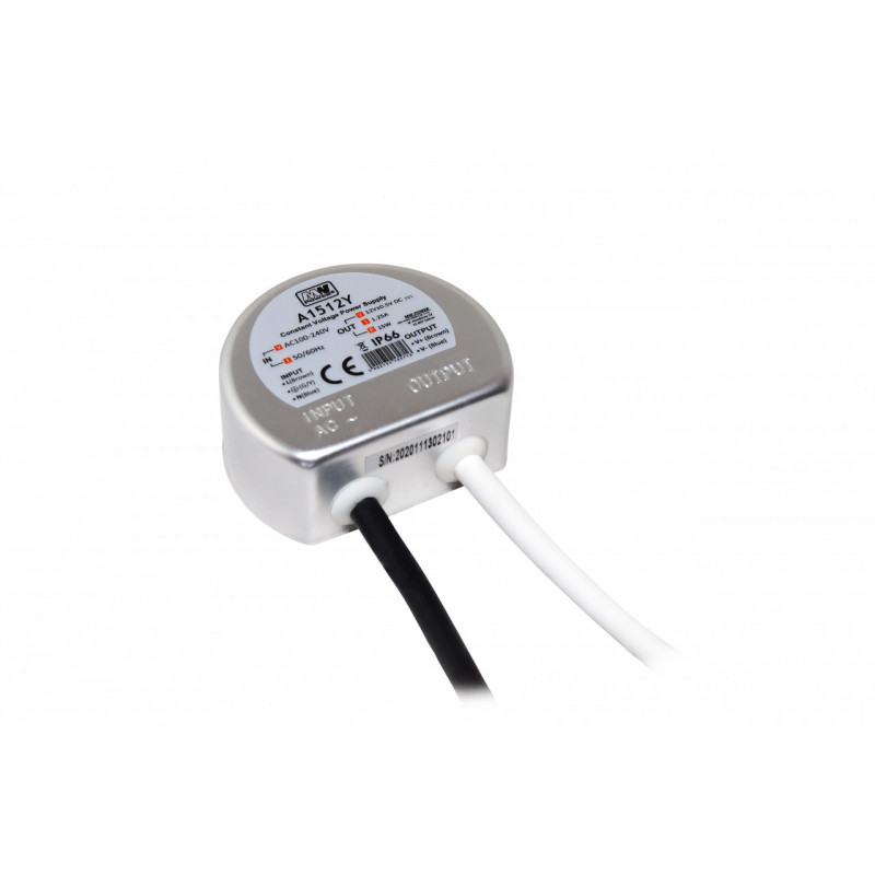 Zasilacz A1512Y 1,25A 15W 12V IP67 PUSZKA