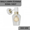 Biała lampa ścienna ROMA 1xE27