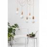 Drewniana lampa wisząca Loft Multi Eco Line X9 TYP A KOLOROWE KABLE