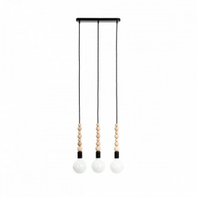 Listwa Loft Sfarer 3L czarna lampa wisząca KOLOROWE KABLE