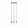 Listwa Loft Sfarer 3L czarna lampa wisząca KOLOROWE KABLE