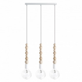 Listwa Loft Sfarer 3L biała lampa wisząca KOLOROWE KABLE
