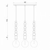 Listwa Loft Sfarer 3L czarna lampa wisząca KOLOROWE KABLE