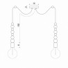 Lampa pająk Loft Sfarer 2 czarna lampa wisząca KOLOROWE KABLE