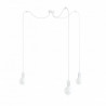Biała lampa pająk Loft multi metal line X3 lampa wisząca KOLOROWE KABLE