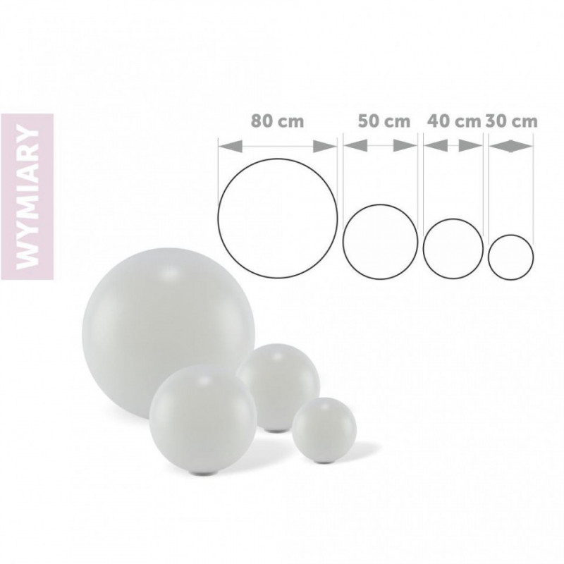 Kula Ogrodowa 50cm LED 24V RGB+CCT + Kotwa