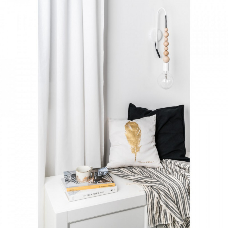 Lampa ścienna Loft Sfarer biały kinkiet KOLOROWE KABLE