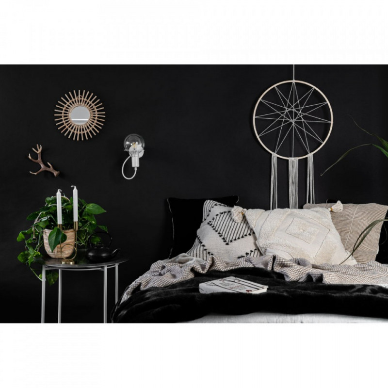 Biała lampa ścienna Loft Metal Wall kinkiet z białym przewodem i żarówką LED 7W KOLOROWE KABLE
