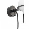 Czarna lampa ścienna Loft Metal Wall kinkiet z czarnym przewodem i mleczną żarówką LED 4W KOLOROWE KABLE