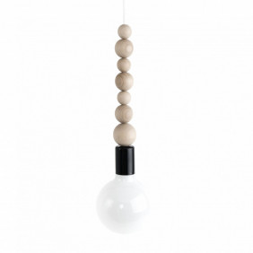 Loft Sfarer czarna lampa wisząca KOLOROWE KABLE