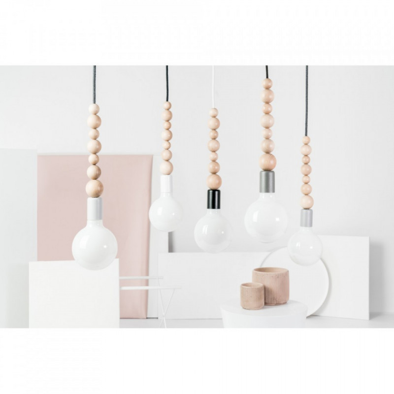 Loft Sfarer czarna lampa wisząca KOLOROWE KABLE