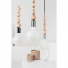 Loft Sfarer czarna lampa wisząca KOLOROWE KABLE
