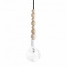 Loft Sfarer biała lampa wisząca KOLOROWE KABLE