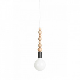 Loft Sfarer ciemnoszara strukturalna lampa wisząca KOLOROWE KABLE