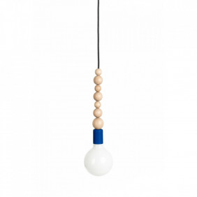 Loft Sfarer ciemnoniebieska strukturalna lampa wisząca KOLOROWE KABLE