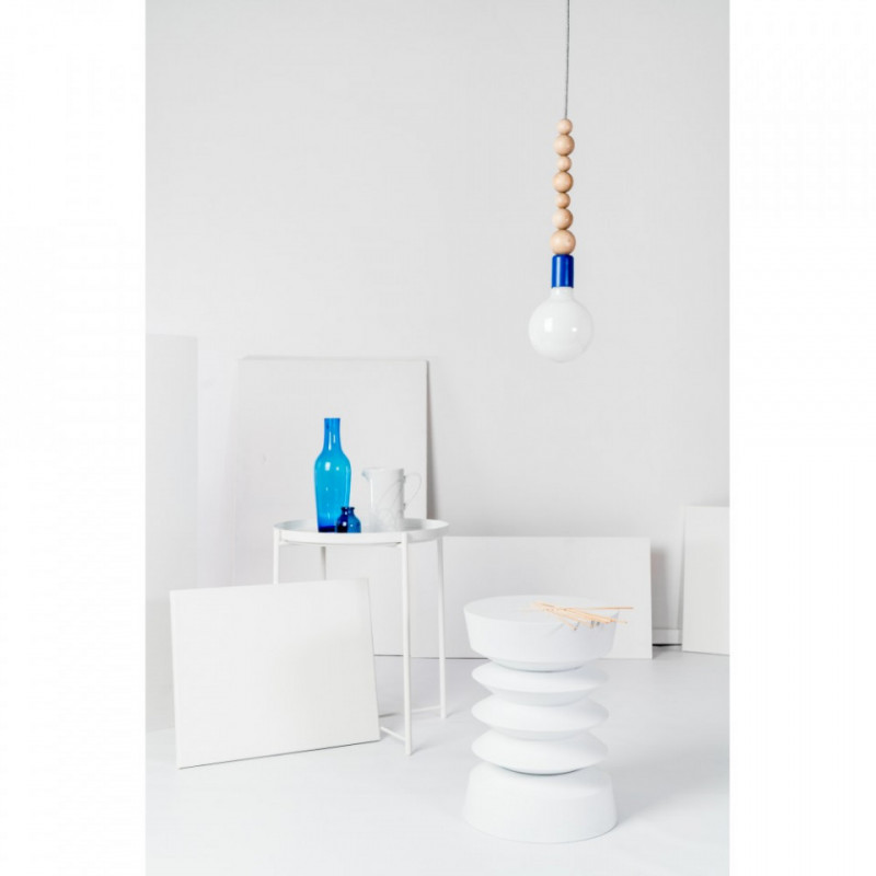 Loft Sfarer ciemnoniebieska strukturalna lampa wisząca KOLOROWE KABLE