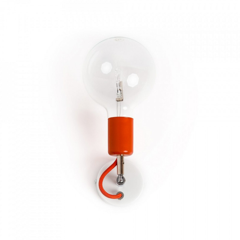 Biała lampa ścienna Loft Metal Compact kinkiet KOLOROWE KABLE