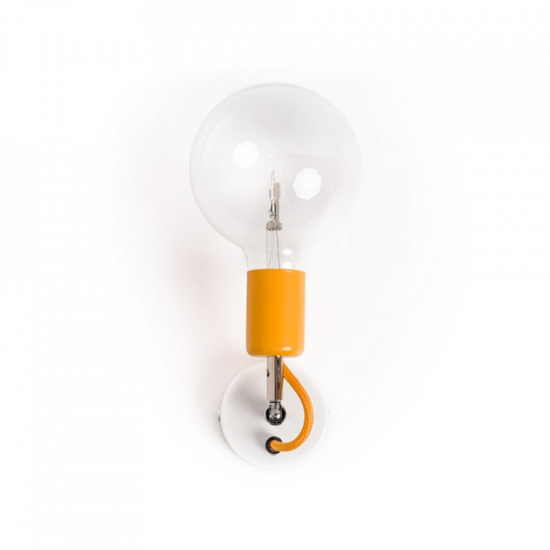 Biała lampa ścienna Loft Metal Compact kinkiet KOLOROWE KABLE