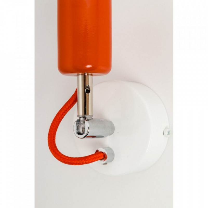 Biała lampa ścienna Loft Metal Compact kinkiet KOLOROWE KABLE