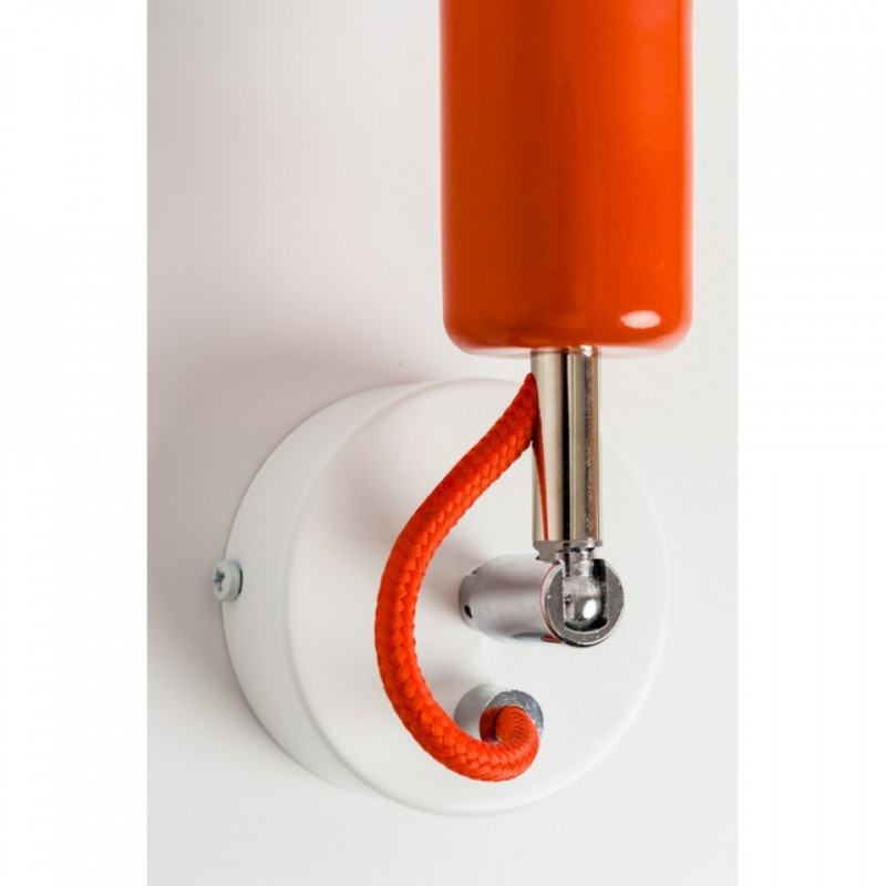 Biała lampa ścienna Loft Metal Compact kinkiet KOLOROWE KABLE