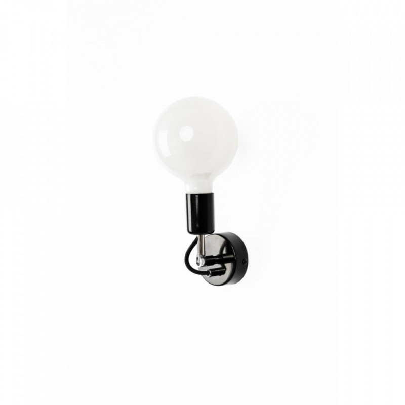 Czarna lampa ścienna Loft Metal Compact kinkiet KOLOROWE KABLE