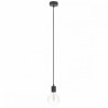 Czarna lampa wisząca loft metal line pojedynczy zwis na kablu KOLOROWE KABLE