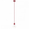 Burgundowa lampa wisząca loft metal line pojedynczy zwis na kablu KOLOROWE KABLE