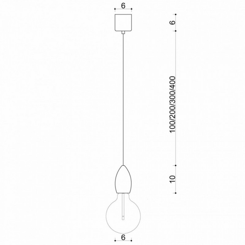 Drewniana lampa Loft Eco Line A lampa wisząca z jasnoszarym przewodem KOLOROWE KABLE