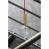 Drewniana lampa Loft Eco Line B lampa wisząca z beżowym przewodem KOLOROWE KABLE